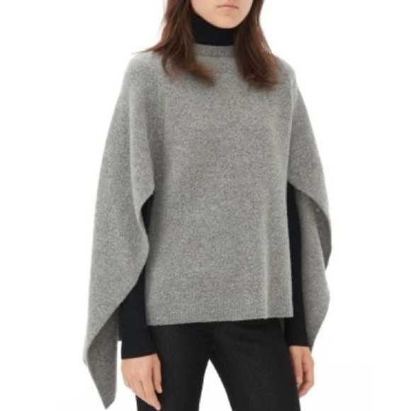 Sandro Cape Style Poncho Sweater Tan Wool Size 1 - Picture 9 of 11